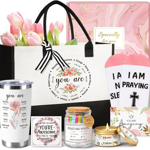 Thank You Gifts for Women Christian Tote Basket Bible Verse Acrylic Decor - Picture 1 of 9